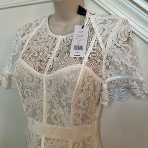 French Connection white Lace Sz-4 dress Ret $198